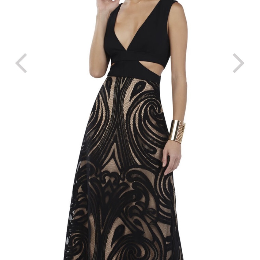 COPY - BCBG Marilyne V-Neck Cutout Gown- Size 4